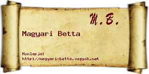 Magyari Betta névjegykártya